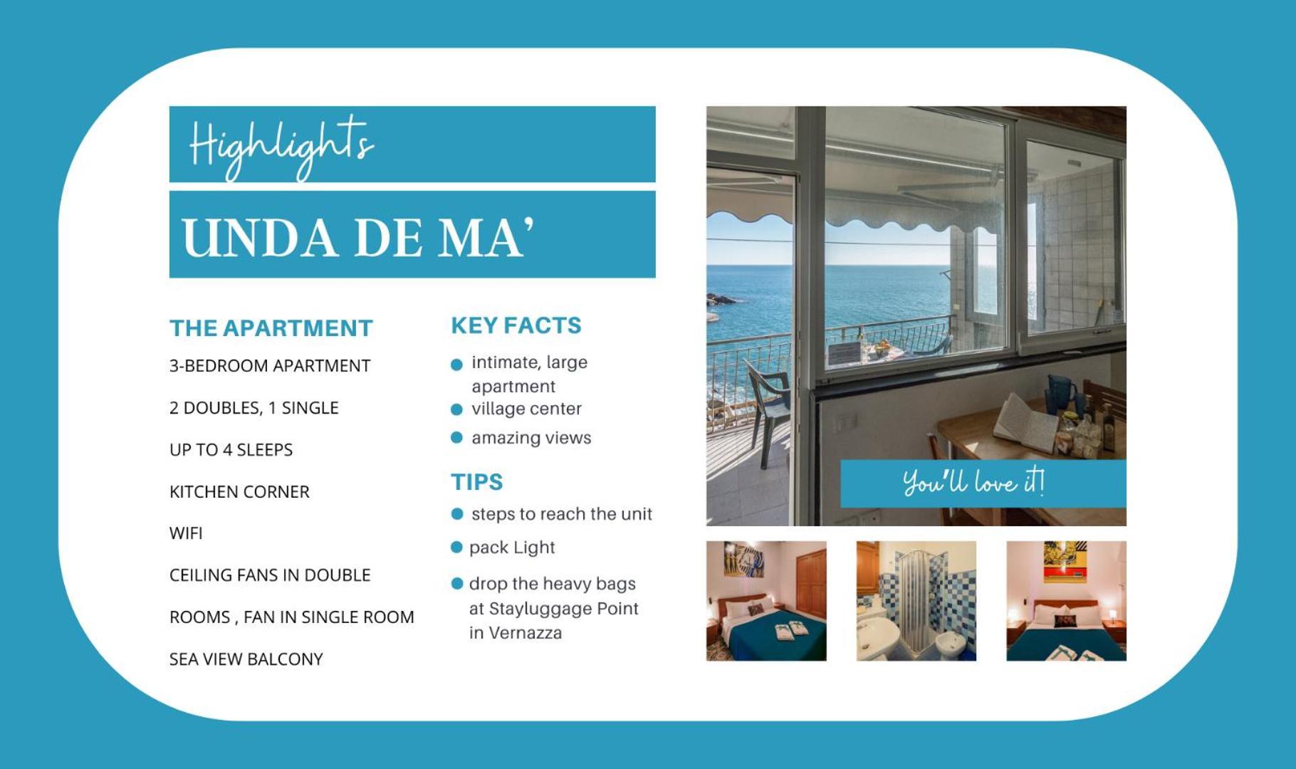 Unda De Ma Sea View Terrace Apartment Vernazza Bagian luar foto